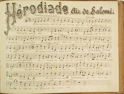 Lot 36 - (Penmanship and French songs)