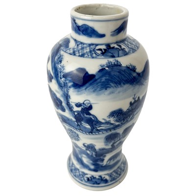 Lot 1130 - A Chinese blue and white porcelain vase, late 19th century.