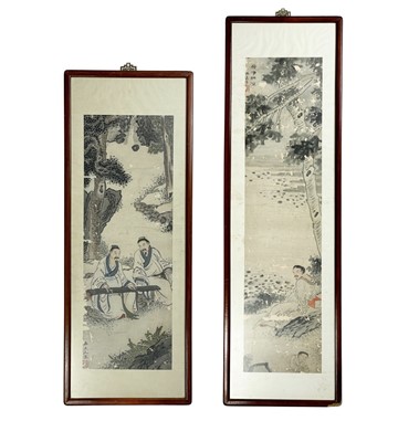 Lot 1132 - Two Chinese watercolours, early 20th century.