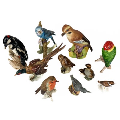 Lot 511 - A collection of Goebel Pottery birds.