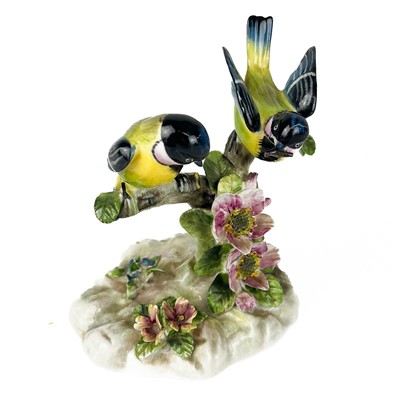 Lot 457 - A collection of six hand painted ceramic birds.