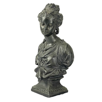 Lot 68 - Two cast spelter Greek busts.