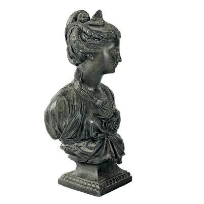 Lot 68 - Two cast spelter Greek busts.