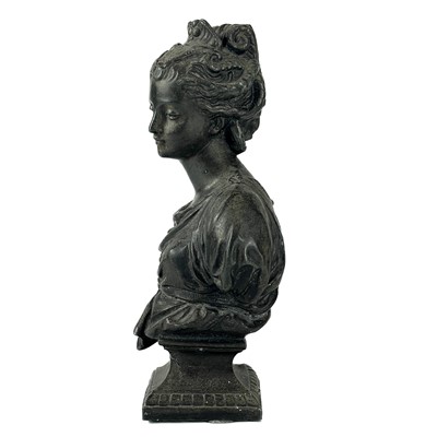 Lot 68 - Two cast spelter Greek busts.