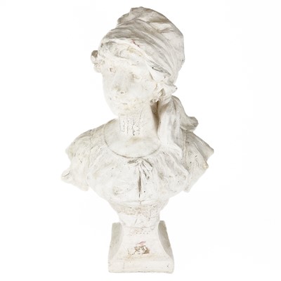 Lot 196 - An art nouveau style bust of a lady.