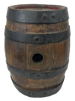 Lot 172 - A Plymouth Breweries oak and steel banded barrel.