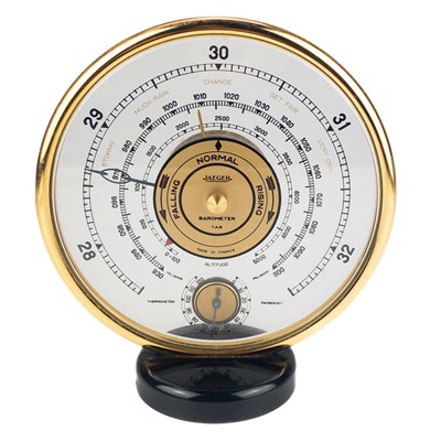 Lot 245 - A Jaeger desk top barometer.