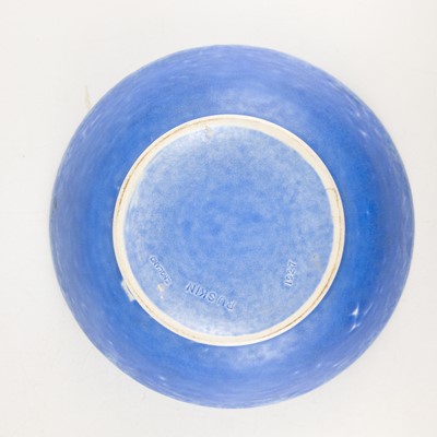 Lot 477 - A Ruskin blue glazed crystalline pottery bowl.