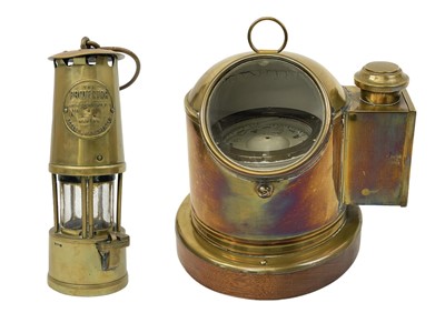 Lot 109 - A Sestral brass ship's binnacle compass.