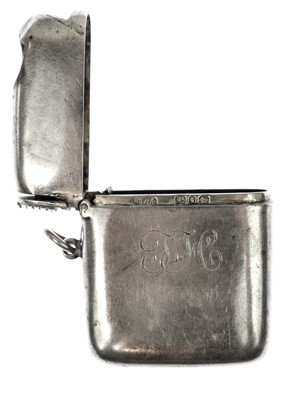 Lot 68 - A Victorian silver 'THE UNITY PATENT' vesta case with cigar cutter fob by Horton & Allday.