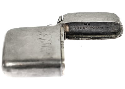 Lot 68 - A Victorian silver 'THE UNITY PATENT' vesta case with cigar cutter fob by Horton & Allday.