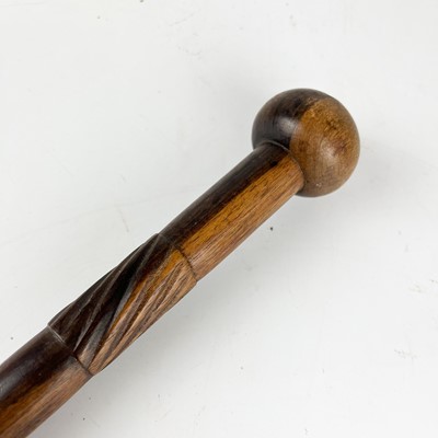 Lot 59 - An early 20th century ebonised silver top walking cane.