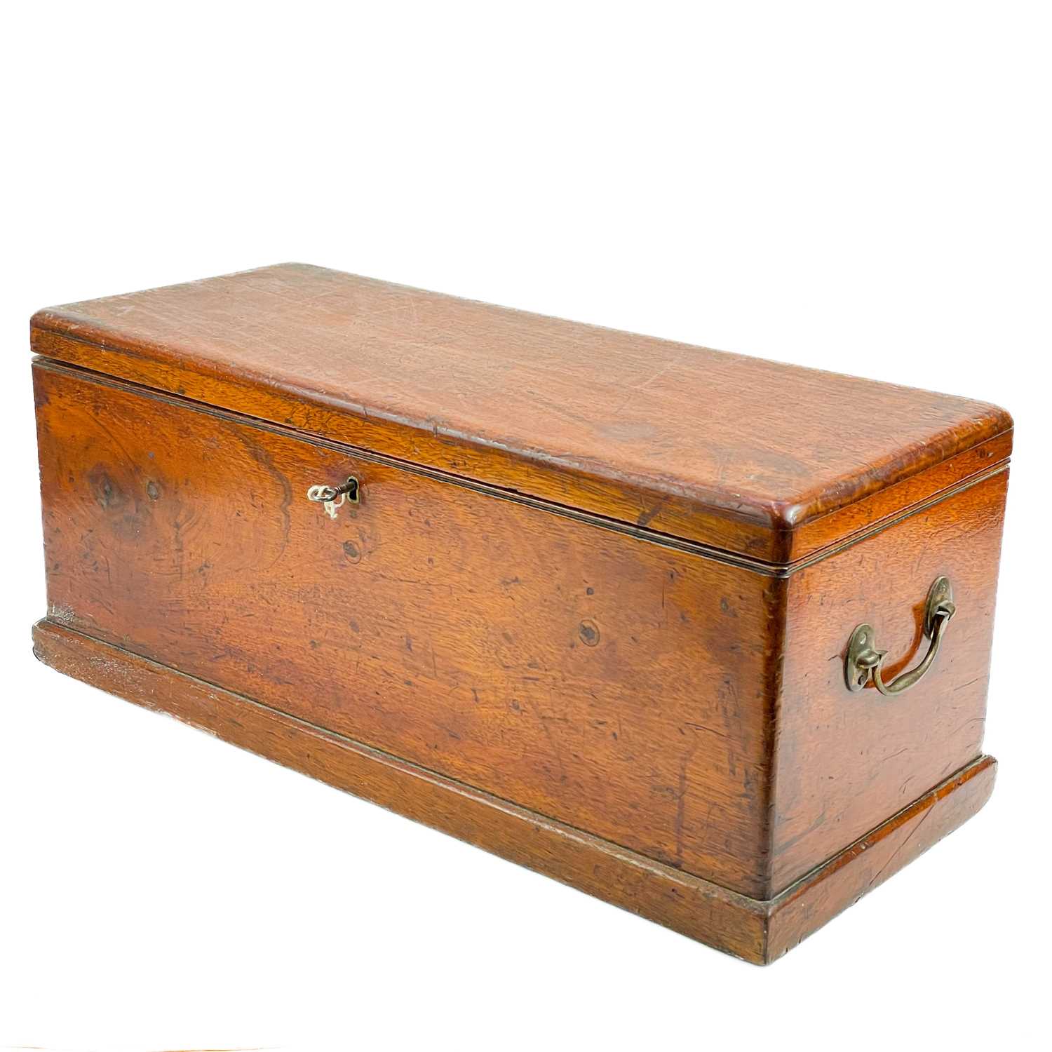 Lot 100 - A late Victorian oak twin handle box.