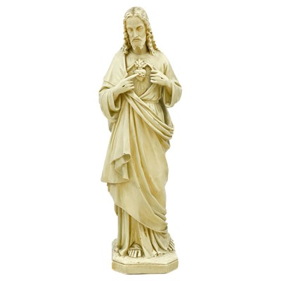 Lot 79 - A cast plaster statue of Jesus.