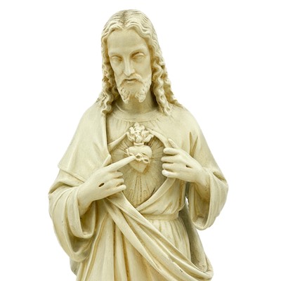 Lot 79 - A cast plaster statue of Jesus.