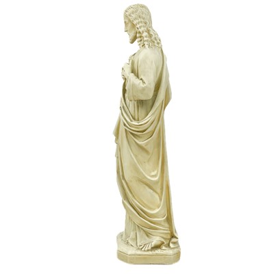 Lot 79 - A cast plaster statue of Jesus.