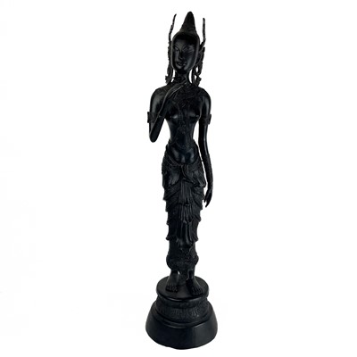 Lot 1069 - An Indonesian bronze figure of a goddess, early 20th century.