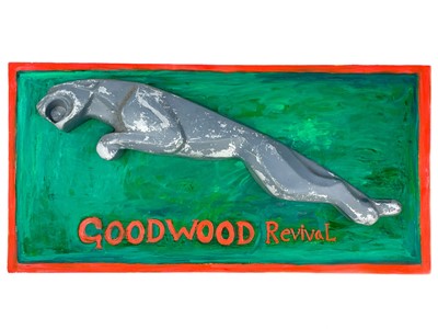 Lot 265 - A hand painted Goodwood revival sign.