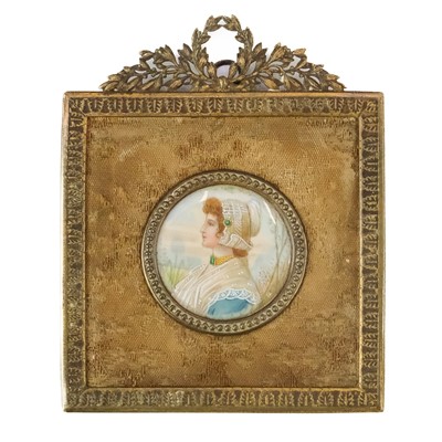 Lot 70 - A 19th century miniature portrait.