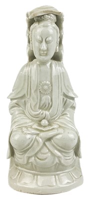 Lot 1219 - A Chinese blanc de chine figure of Guanyin, 18th/19th century.