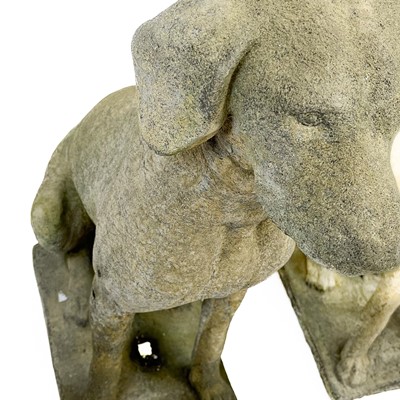 Lot 363 - A pair of reconstituted stone Labradors