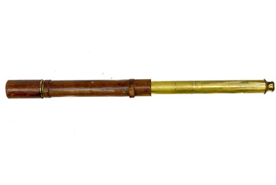 Lot 88 - A Dolland Night or Day single draw brass and leather telescope.