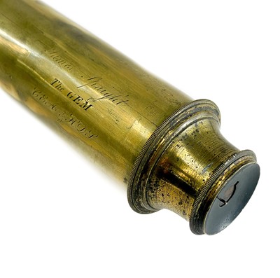 Lot 88 - A Dolland Night or Day single draw brass and leather telescope.