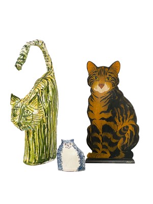 Lot 165 - A clowder of cat sculptures