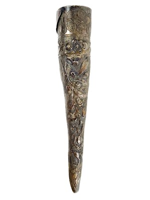 Lot 1087 - A pair of Chinese silver finger nail guards.