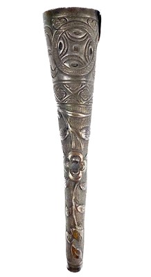 Lot 1087 - A pair of Chinese silver finger nail guards.