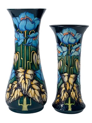 Lot 605 - A Moorcroft Pottery Blue Rhapsody vase by Phillip Gibson.