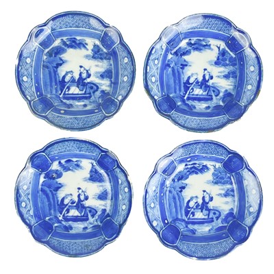 Lot 1304 - A set of four Chinese Ko-Sometsuke mukosuke dishes.