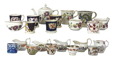 Lot 496 - An assortment of 19th century English porcelain.