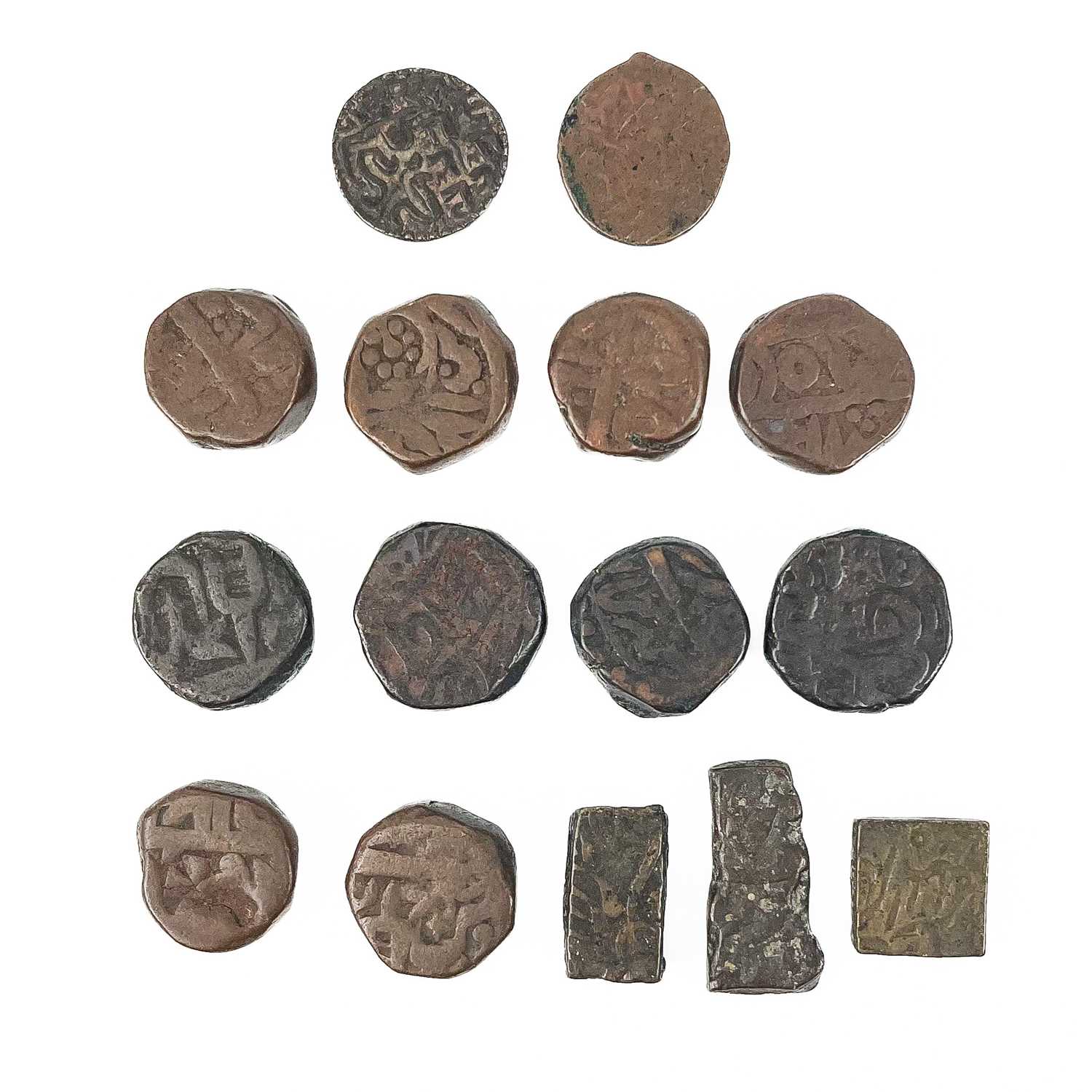 Lot 114 - A selection of 15 Indian copper 'dump' coins.