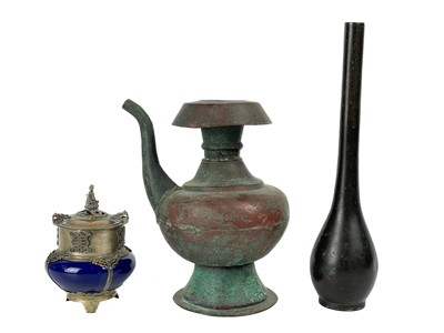 Lot 1306 - A Chinese bronze bud vase, 19th century.