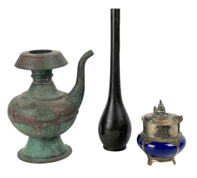 Lot 1306 - A Chinese bronze bud vase, 19th century.