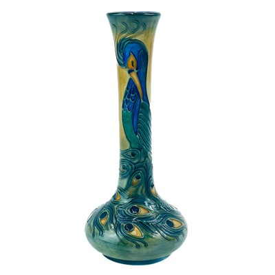 Lot 565 - A Moorcroft Pottery Phoenix BIrd bottle vase by Rachel Bishop.