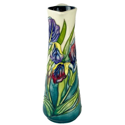 Lot 559 - A Moorcroft Pottery Bishop Iris jug by Rachel Bishop.