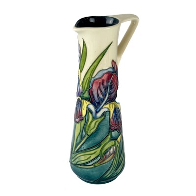 Lot 559 - A Moorcroft Pottery Bishop Iris jug by Rachel Bishop.