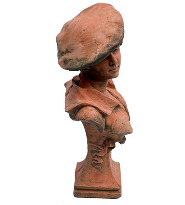 Lot 355 - A resin Art Nouveau style bust.
