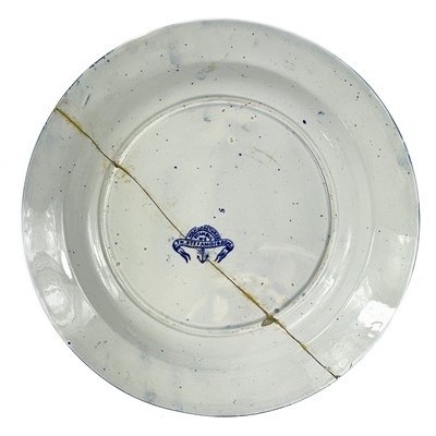 Lot 123 - TH. Stefamidi & Son, Manufacturer, Istanbul, blue and white plate, 19th century.