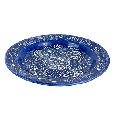 Lot 123 - TH. Stefamidi & Son, Manufacturer, Istanbul, blue and white plate, 19th century.