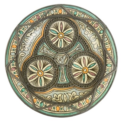 Lot 129 - A Middle Eastern pottery flask, 18th century.