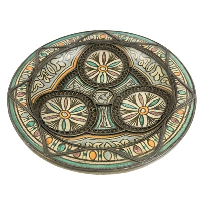 Lot 129 - A Middle Eastern pottery flask, 18th century.