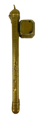 Lot 130 - A Persian brass qalamdan calligraphy scribe's pen box, early 20th century.