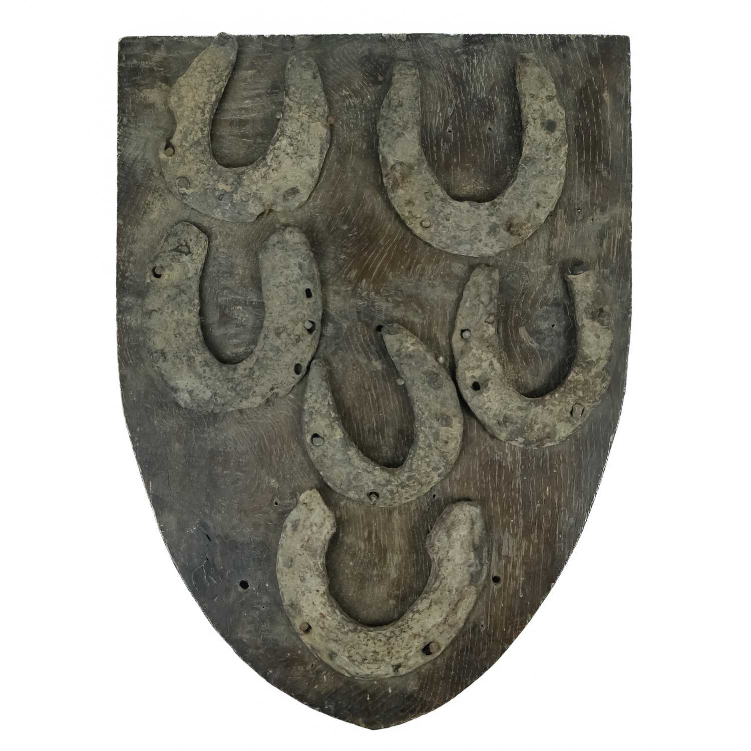 Lot 256 - A group of six 14th century iron horseshoes