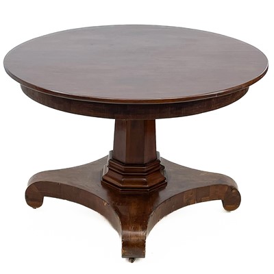 Lot 620 - A Victorian mahogany circular pedestal dining table.