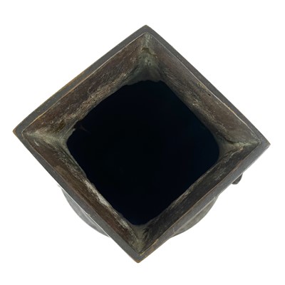 Lot 1437 - A Chinese bronze and champleve vase, 19th century