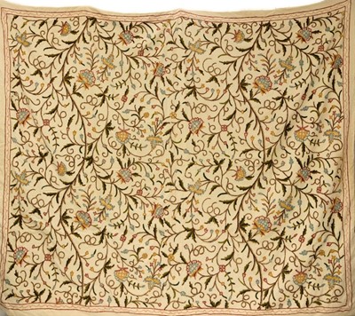 Lot 159 - A 20th century crewelwork textile panel.