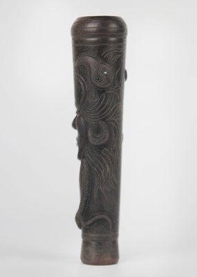 Lot 124 - An Indian black stone Chillum pipe, early 20th century.